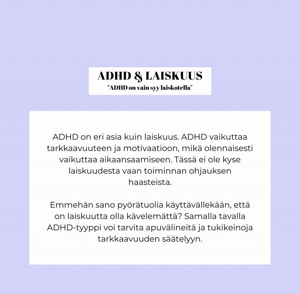 ADHD-myytti: Laiskuus
